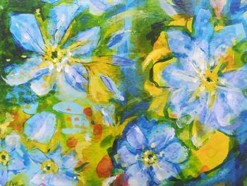 'Forget me Nots' A6 original, acrylic and ink on paper £160

