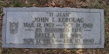 Jack Kerouac's grave shows that he was known in life as "Ti Jean," after the French folktale Jack.
