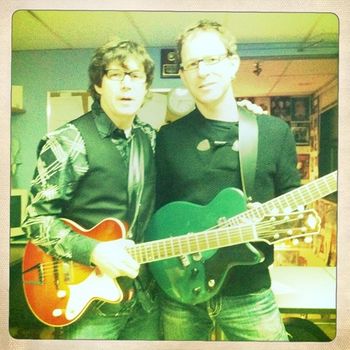 David Gillis & I with our Yanuziello electric guitars.
