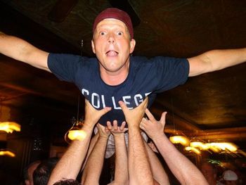 Stage diving is for wimps! Now bar diving . . . THAT'S where it's at!
