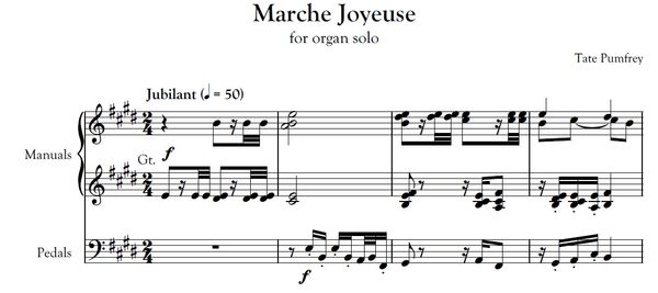 Marche Joyeuse - for Organ