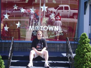 on the steps of Motown
