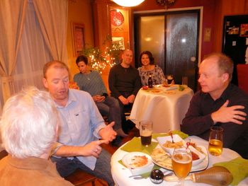 Dinner Club gathers for a House Concert - great food and interesting conversations during intermission!
