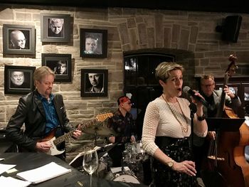 with Bob McAlpine, Paul, DeLong & Pat Collins,, March 11/2020 at Home Smith Bar, Old Mill, Toronto, On.
