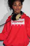 Adult Unisex Marcus Money White Logo Hoodie