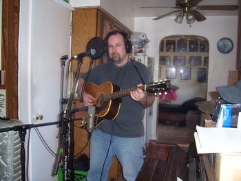 Co-founding member Brian recording Mansion On The Hill March 2012
