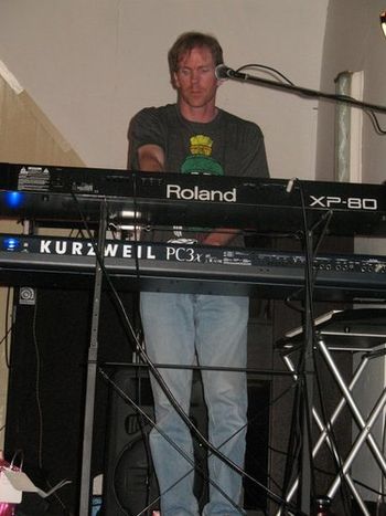 Bill doing his thing on the keys.

