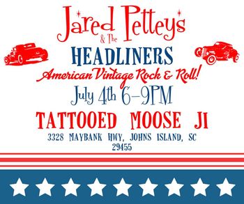 American Vintage Rock & Roll at Tattooed Moose Johns Island SC flier
