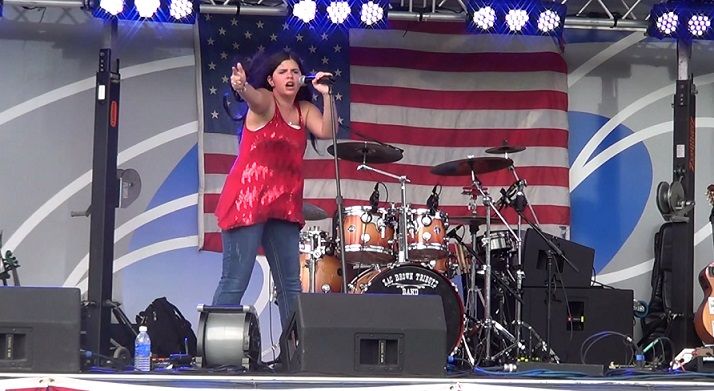 Zelena's performance at freedom weekend 2014 was covered in USA Today.