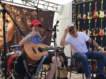 Liam and Gerry Barnum On-Stage at Texada Roots & Blues Festival - July 2019
