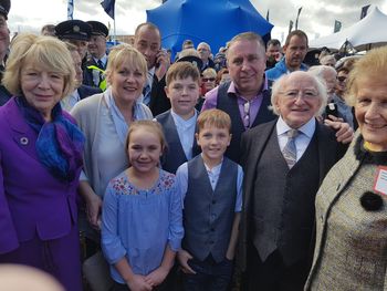 The Wrafters with President Higgins and First Lady Sabina, at the National Ploughing Championships 2018.
