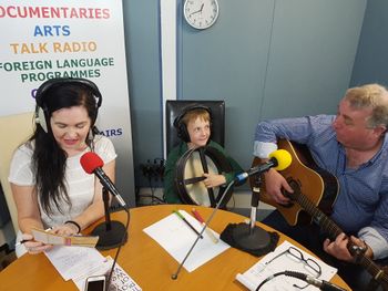 Peter and Thomas with Marian Shanley on her Dublin South FM show, The Power of Dreams.
