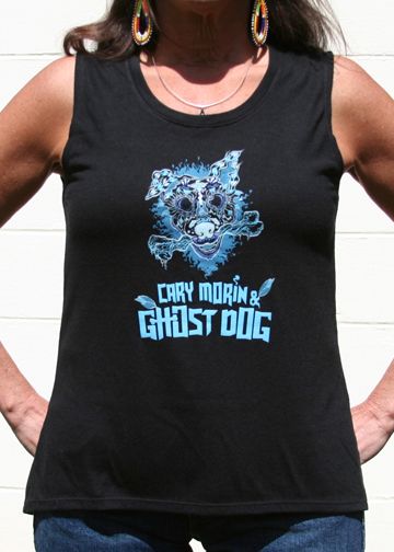 Ghost Dog Women's Blue Sleeveless Tank w/Teal Logo