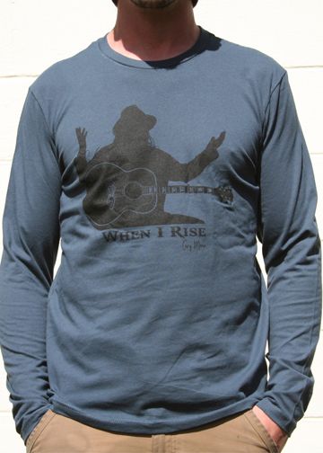 Cary Morin Long Sleeve T Blue w/Black Logo MED