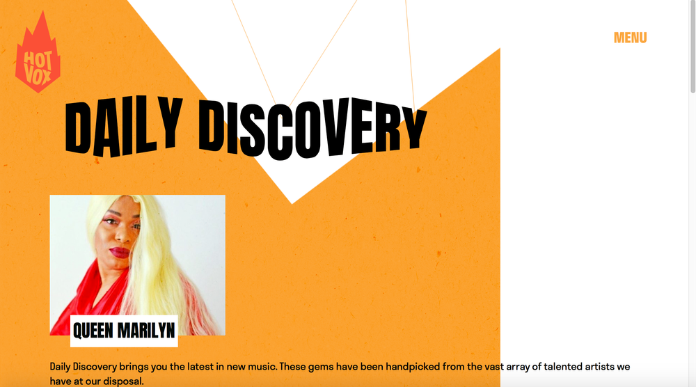 Hot Vox Feature Queen Marilyn 1 on Daily Discovery