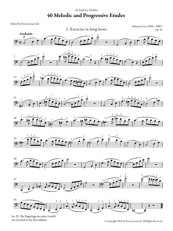Lee - 40 Melodic and Progressive Etudes, Op. 31 (Urtext Edition)