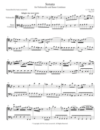 C.P.E. Bach - Gamba Sonata in D major (Transcribed for Cello Duet)