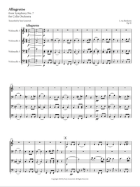 Beethoven - Symphony No. 7, Allegretto (Transcribed for 4-8 cellos)