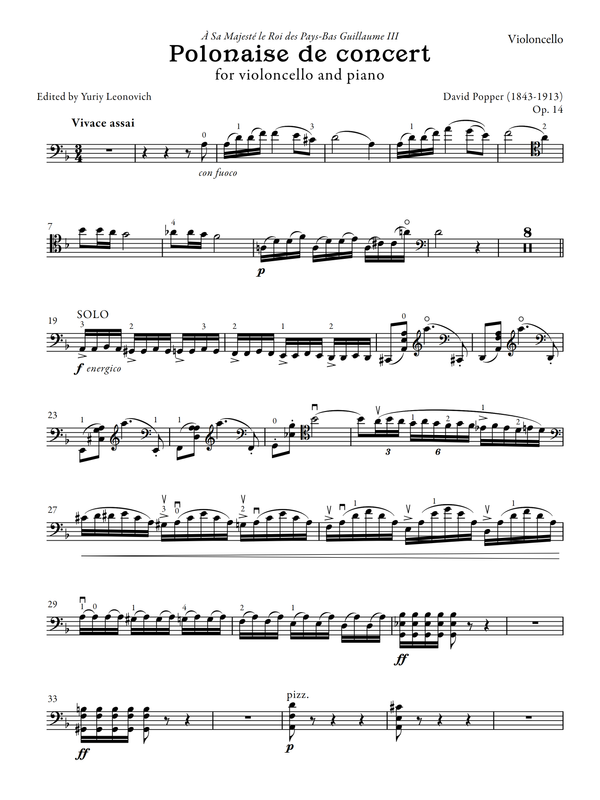 Popper - Polonaise de Concert, Op. 14 (Urtext Edition)