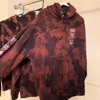 Dark Red Dearly Departed Dyed Pullover Hoodie 