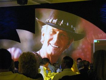 HOGES ON THE BIG SCREEN @ DALE'S PRIVATE FUNCTION performance - THE ROCKS, SYDNEY
