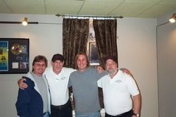 Dave & Bill with demo singer Lance Miller and his father at Track Shack open house, Nashville
