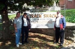 Dave & Bill with Track Shack owner Mike Bush at Track Shack open house
