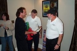 Dave & Bill sharing a joke with owner Mike Bush during Track Shack open house
