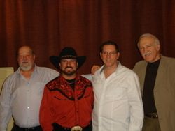 Bill Osmond, Marven James, Serge Ouellette and Dave Frolick at Marven James CD release party, Montreal, Quebec, Canada
