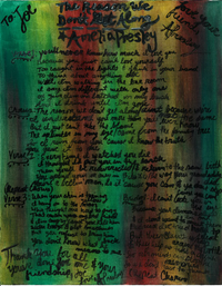 Painted & Signed Song Lyrics - 11"x14"