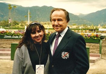 with ABC Sports host JIM McKAY at the AMERICAN CHAMPIONSHIP RACING SERIES
