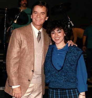 with DICK CLARK on the set of AMERICAN BANDSTAND
