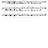 In the Beginning, Lead Sheet