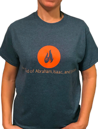 "God of Abraham, Isaac & Jacob" T-shirt (Ladies Blue)