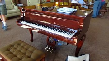 Here is the Schimmel grand piano I have played periodically inside the Atrium at the Meadows Of Napa Valley. One of the great German piano builders, Schimmels were produced in the Leipzig area, beginning in 1885.
