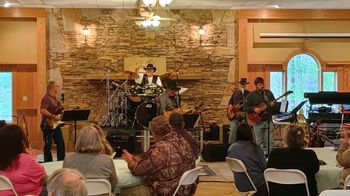 L-R, Dewayne, Dallas, Trent, Roland, and Steve perform at the Buck Creek Ranch

