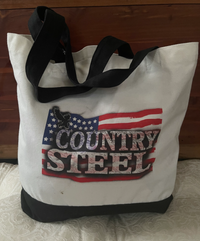 Country Steel Canvas Tote Bag