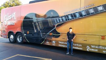 Jake outside the Gibson Bus.
