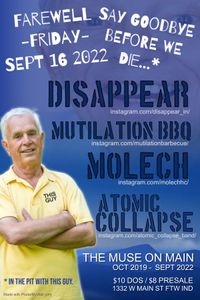 Disappear / Molech / Mutilation Barbeque / Atomic Collapse