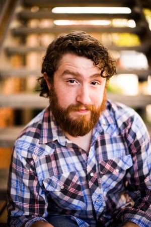 Clint Tomerlin, ginger-beard, plaid shirt