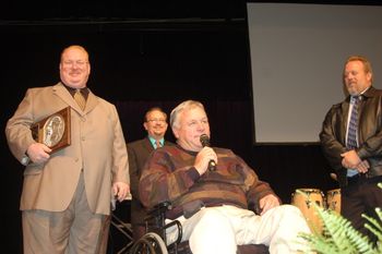 Harold Mills accepts the Lifetime Achievement Award.
