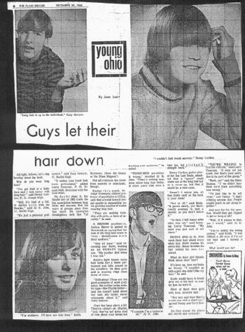 Article From The Plain Dealer- Jane Scott The Article From The Cleveland Plain Dealer That Got Me Suspended From High School For Having Long Hair
