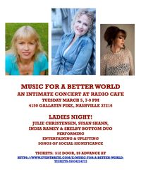 Music For A Better World-Ladies Night!