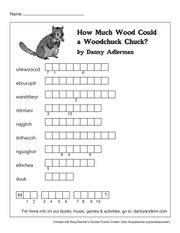 Woodchuck-Double Puzzle Worksheet