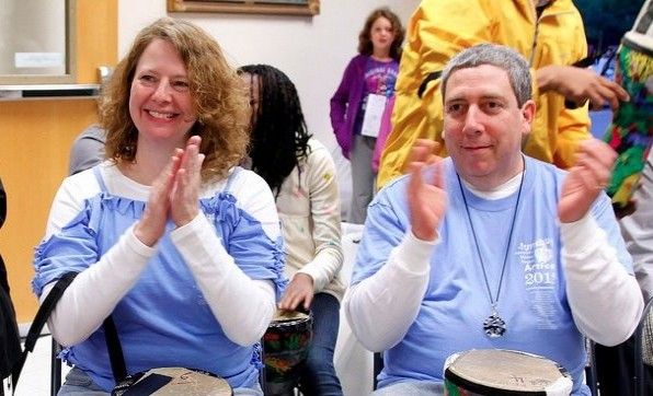 Danny and Kim at drum circle