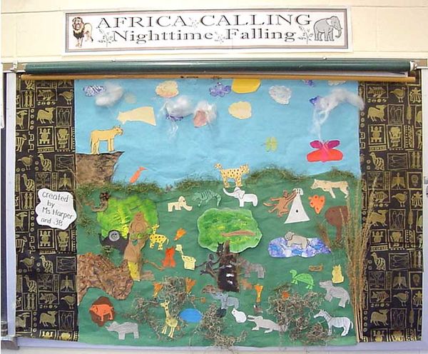 Africa Calling collage by students at school in Wildwood, NJ