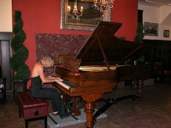 Wendy at the Cadillac Hotel - 1884 Steinway!
