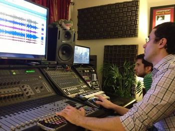 Working hard on the new album! Pat and Alfred in the studio!
