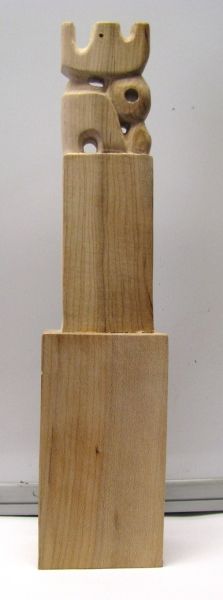 Seated figure 2017 Maple wood 2.5 X 2 X 11.75" Tall
