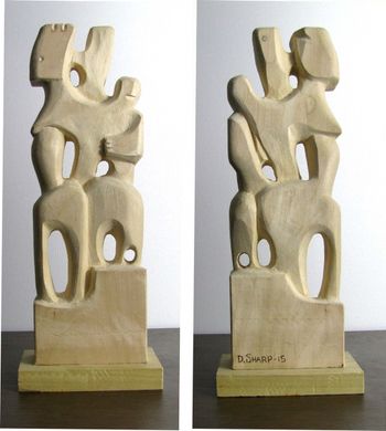 Trio Number Two - 2015 Sold or no longer available 4.5 X 2.75 X 12.75" tall - Linden Wood
